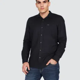 wrangler Regular Black Regular Fit Solid Casual Shirts-picture-12