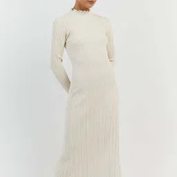 StyleCast Women Striped Round Neck Maxi Dress image 1
