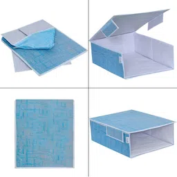 prettykrafts Blue & White Reusable Saree Organisers image 2