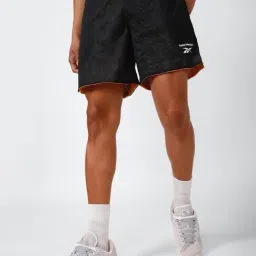 Reebok Black Regular Fit Texture Sports Shorts-picture-38