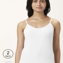 Dreamz by Pantaloons White Camisoles - Pack Of 2-picture-32