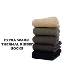 Aadikart Men Pack Of 5 Woolen Winter Calf-Length Socks image 5