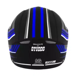Studds NINJA ELITE SUPER D1 DECOR Matt Black 580 mm Large Full Face Flip-up Helmet, D1 MATT BLACK N1 image 3