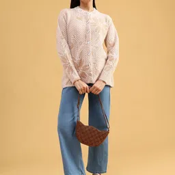 LIMEROAD Women Floral Cardigan with Embellished Detail image 4