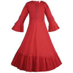 Wish Karo Girl Solid Fit & Flare Dress-picture-23