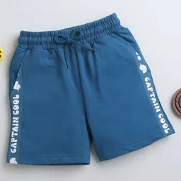 BUMZEE Captain Cool Text Printed Shorts - Teal Blue-picture-22