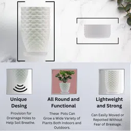 go hooked 6 Inch Kohinoor Pot for Plants with Saucer Tray image 4