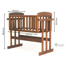 Arcedo  Amber 2 in 1 Wooden Baby Swing Walnut - Dark Brown image 3