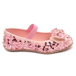 boyz n galz Sequins Embellished Bow Applique Detailed Ballerinas - Pink image 4