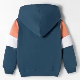 Teddy Fleece Knit Full Sleeves Winter Wear Hooded T-Shirt & Lounge Pant Set With Text Print - Rust Orange image 3