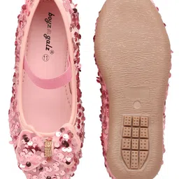 boyz n galz Sequins Embellished Bow Applique Detailed Ballerinas - Pink image 5