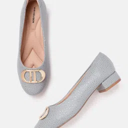 Van Heusen Textured Block Heel Pumps-picture-39