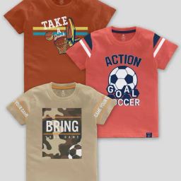 Codez Kids Multicolor Printed T-Shirt (Pack Of 3)-picture-2