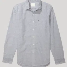 American Eagle Outfitters Grey Cotton Regular Fit Shirt image 3