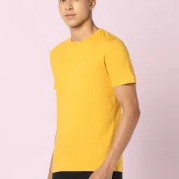 Ajile by Pantaloons Mustard Cotton Slim Fit Lounge T-Shirt image 3