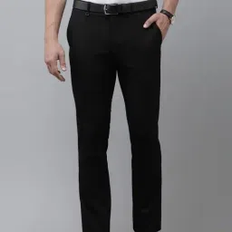 V Dot Black Skinny Fit Trousers-image-49