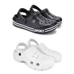 DRACKFOOT Men Set of 2 Self Design Clogs-image-7