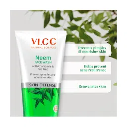 VLCC Neem and Anti-Tan Skin Lightening Face Wash Buy 1 Get 1 Free - Pack of 2 image 3