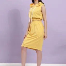 Rigo Yellow Hoodie With Skirt image 3