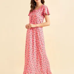 Sweet Dreams Peach Printed Nighty image 3