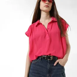 Only Pink Viscose Regular Fit Shirt image 1