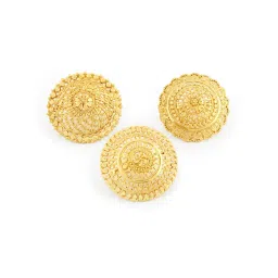 Zaveri Pearls Set of 3 Gold Tone Traditional Circular Rings-ZPFK13579 image 3