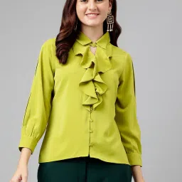 Latin Quarters Olive Regular Fit Shirt image 1