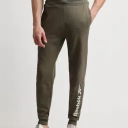 Reebok Green Regular Fit Logo Printed Sports Joggers-picture-18