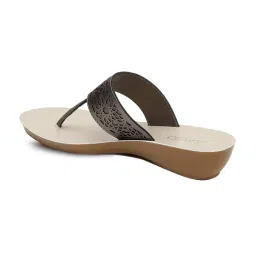 Aurelia Women's Gun Metal T-Strap Wedges image 3