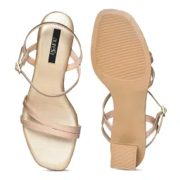 Aurelia Women's Gold Ankle Strap Sandals image 3