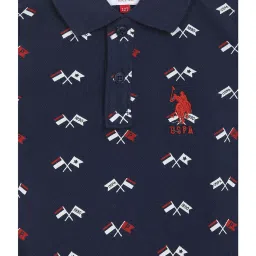 U.S. Polo Assn. Kids Navy Printed Polo T-shirt image 3
