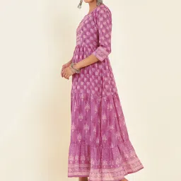 Soch Light Purple Printed Maxi Dress image 3