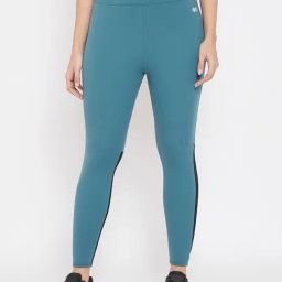 Clovia Blue Slim Fit Tights-picture-23