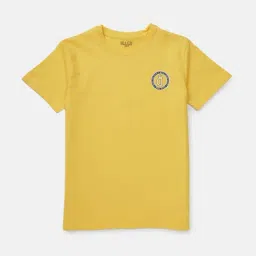 Gini & Jony Kids Yellow Cotton Printed T-Shirt-picture-16