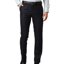 Park Avenue Navy Regular Fit Trousers-picture-42