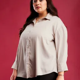 Fablestreet X Beige Regular Fit Shirt image 3