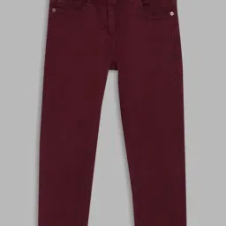 Blue Giraffe Kids Maroon Regular Fit Jeans-picture-26