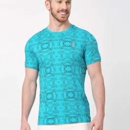 Being Human Green Regular Fit Printed T-Shirt image 1