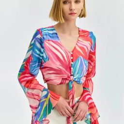 Cover Story Red Floral Regular Top-picture-49