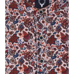 Allen Solly Junior Multicolor Floral Print Short Kurta image 3