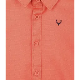Allen Solly Junior Peach Solid Shirt image 3