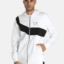 Puma Motorsport White Full Sleeves Hooded Jacket image 1