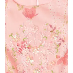Allen Solly Junior Dusty Pink Embellished Frock image 3