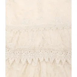 Allen Solly Junior Beige Embroidered Frock image 3