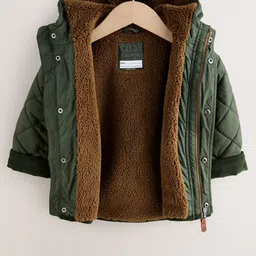 NEXT Boys Hooded Quilted Jacket image 5