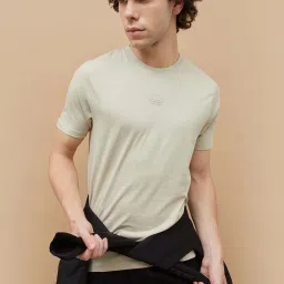 Kappa Beige Cotton Regular Fit Sports T-Shirts image 1