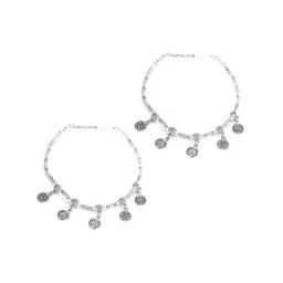 Priyaasi Silver Flexible Anklet - Set of 2 image 3