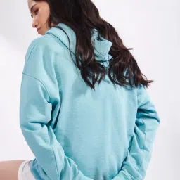 IZF Blue Cotton Unisex Hoodie image 2