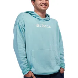 IZF Blue Cotton Unisex Hoodie image 4