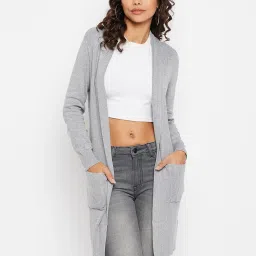 MADAME Grey Cotton Longline Shrug image 1